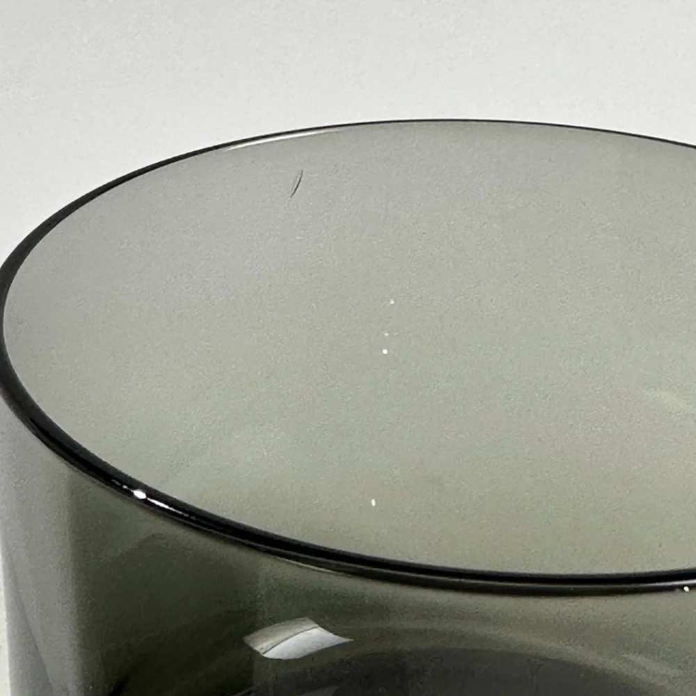 Teroforma Ekke Small Crystal Tumblers Charcoal Set of 2 Modern Midcentury MCM